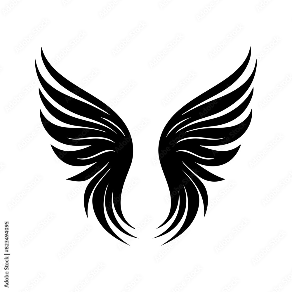 Obraz premium angel feather wings simple design Vector illustration