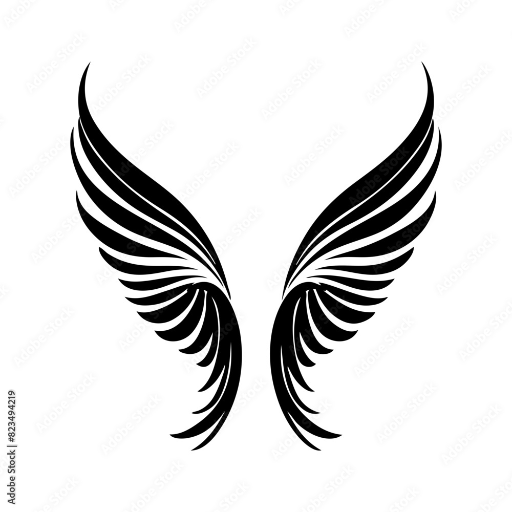 angel feather wings simple design Vector illustration