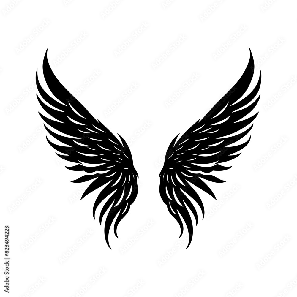 angel feather wings simple design Vector illustration angel feather wings simple design Vector illustration