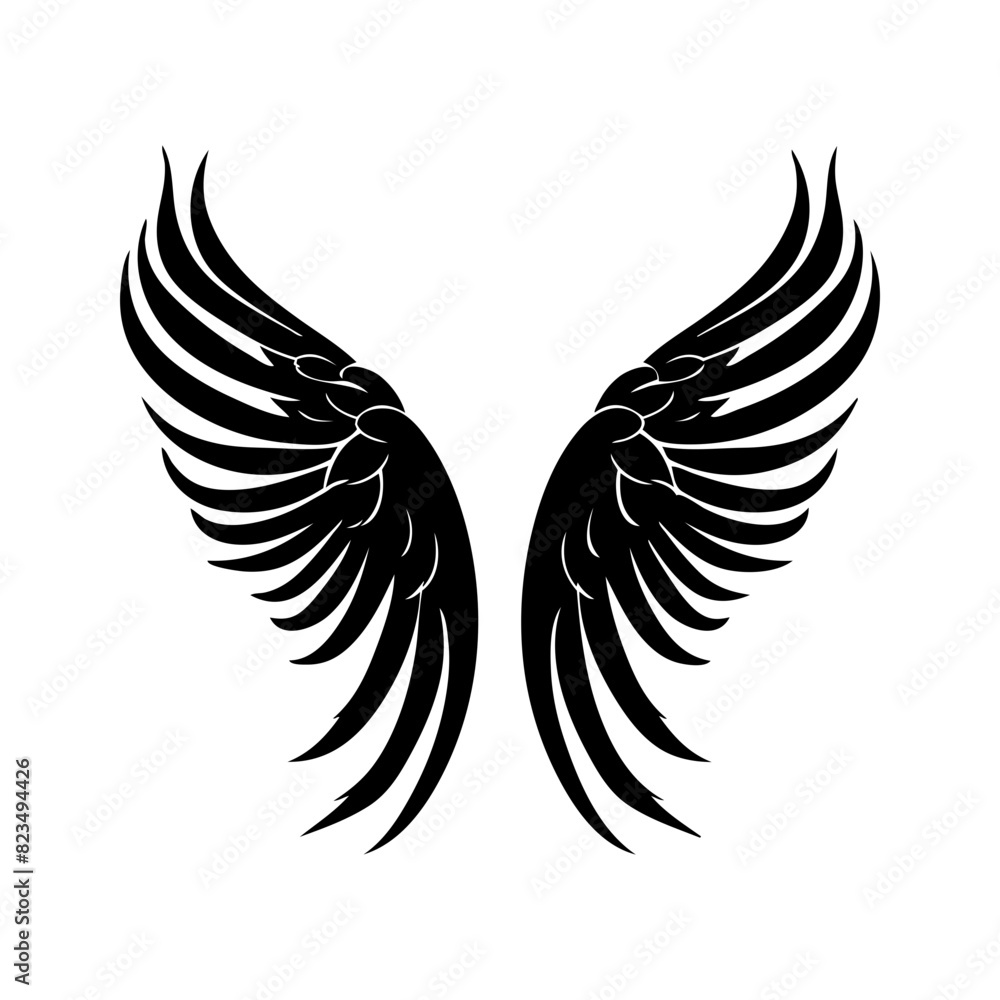 angel feather wings simple design Vector illustration angel feather wings simple design Vector illustration