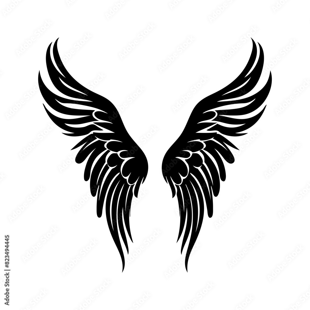 Obraz premium angel feather wings simple design Vector illustration