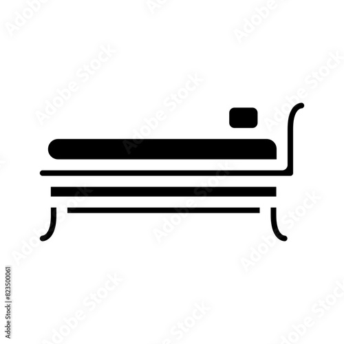 daybed outdoor furniture glyph icon vector. daybed outdoor furniture sign. isolated symbol illustration