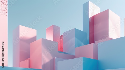 Abstract Colorful Minimalistic Architecture Landscapes  Exploring Simplicity in Form and Space