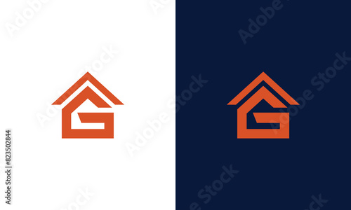 monogram g home initial logo for building hotel mortgage resort villa 