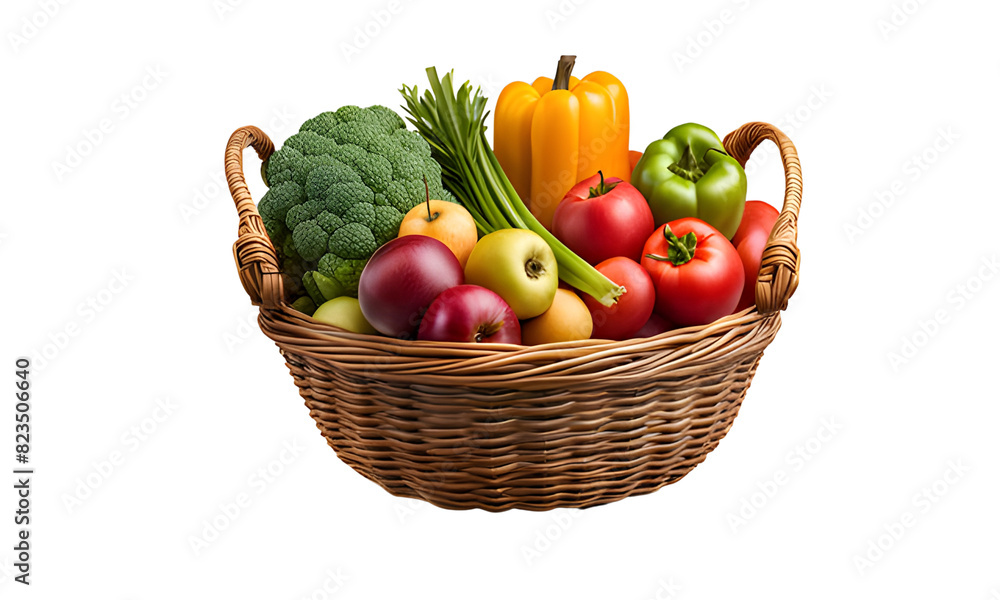 basket with vegetables basket with vegetables