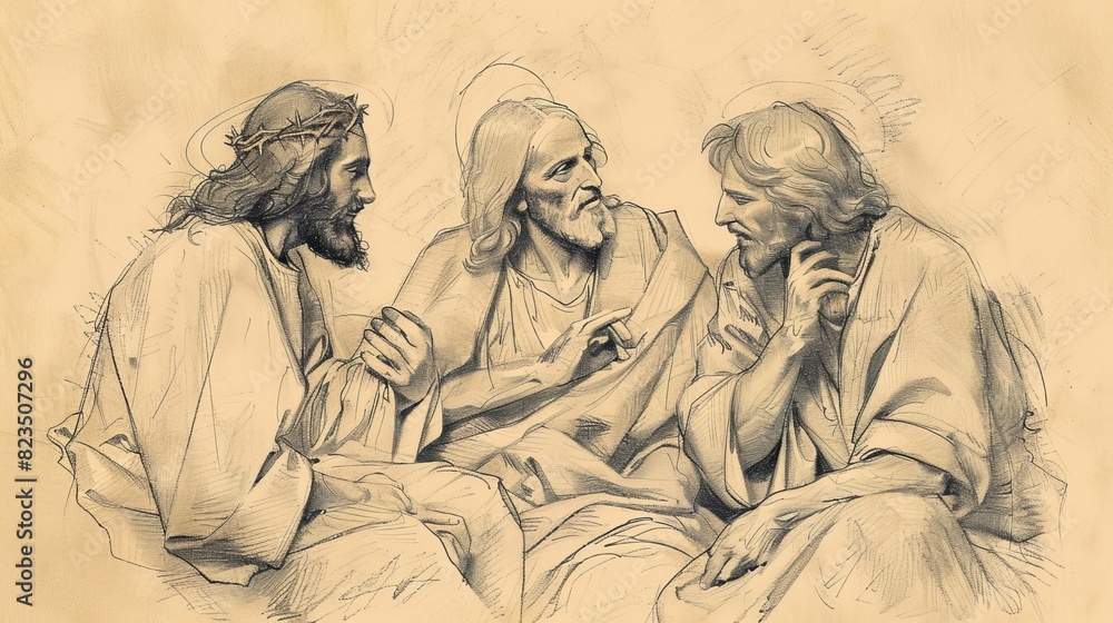 Comfort and Reassurance: Jesus Calming His Disciples' Fears, Biblical Illustration