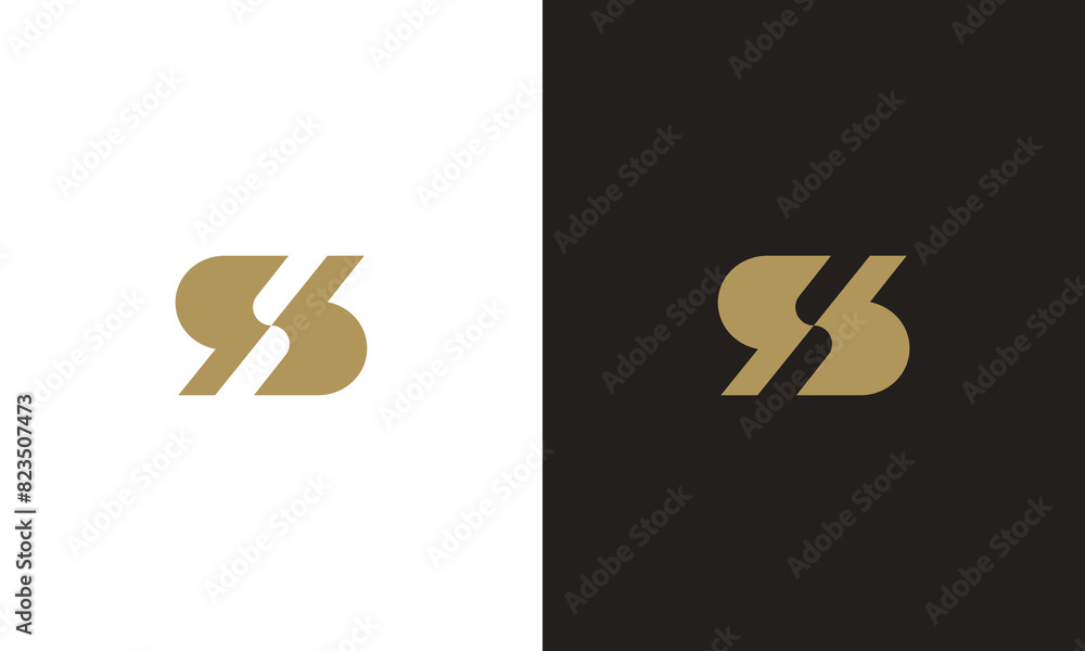 Fototapeta premium Monogram r rr gold luxury serif logo template for fashion, beauty bag shoes hat dress spa treatment wellness feminine