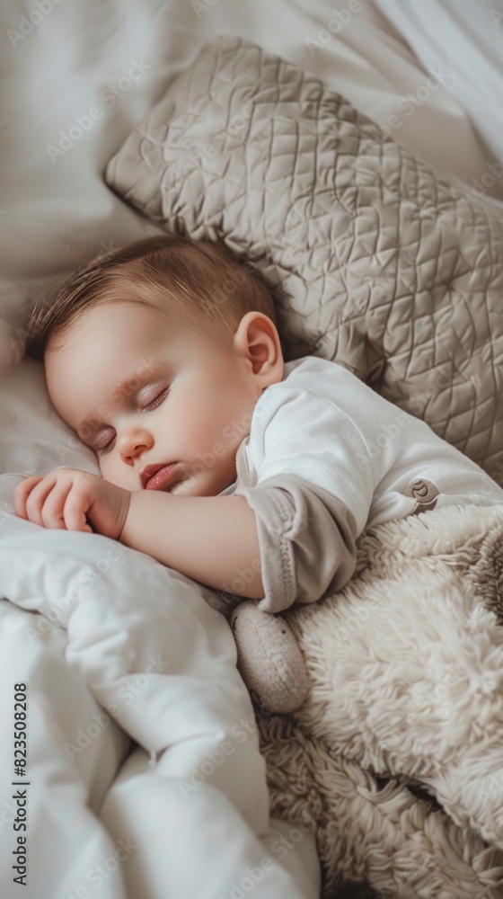 Adorable Little Baby in Peaceful Sleep Adorable Little Baby in Peaceful Sleep