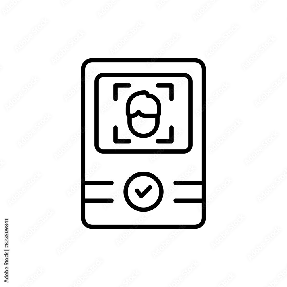 Face recognition outline icons, minimalist vector illustration ,simple transparent graphic element .Isolated on white background Face recognition outline icons, minimalist vector illustration ,simple transparent graphic element .Isolated on white background