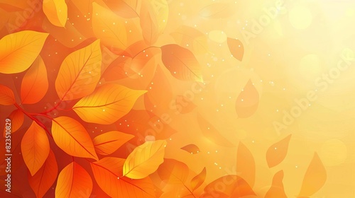 warm autumn gradient background golden yellow and orange hues thanksgiving or halloween website banner design abstract digital illustration photo