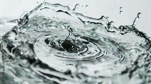 water vortex spinning in a clean white background abstract photo