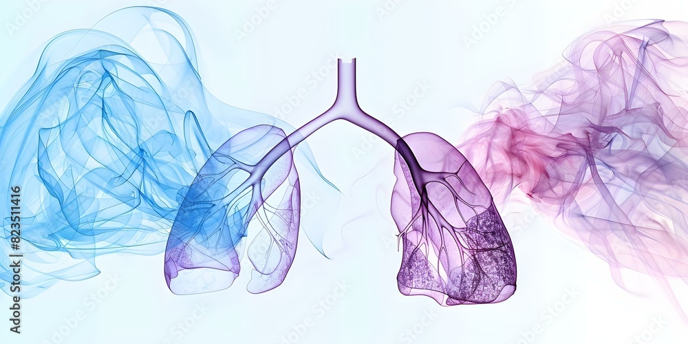 Comparison between a healthy lung and one with chronic obstructive ...