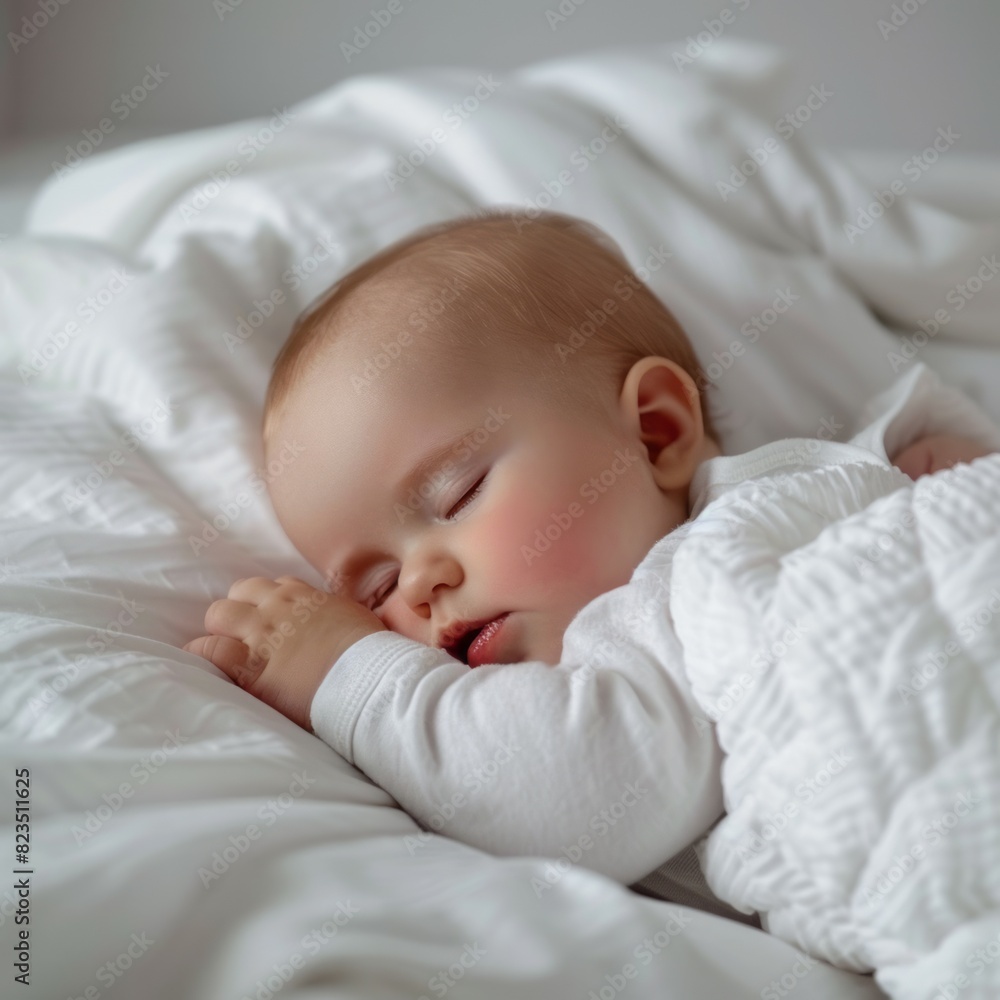 Adorable Little Baby in Peaceful Sleep Adorable Little Baby in Peaceful Sleep