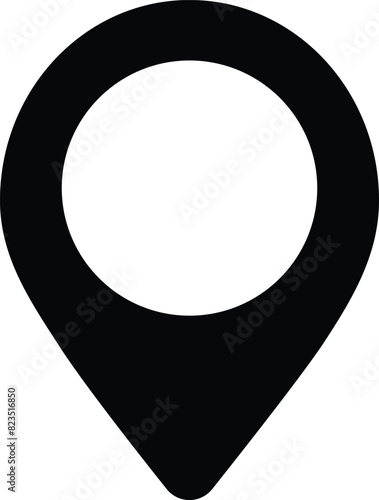 Location icon. Map pin sign. location pin place marker. Map marker pointer icon. Location indicator GPS location symbol. Vector icon on transparent background.