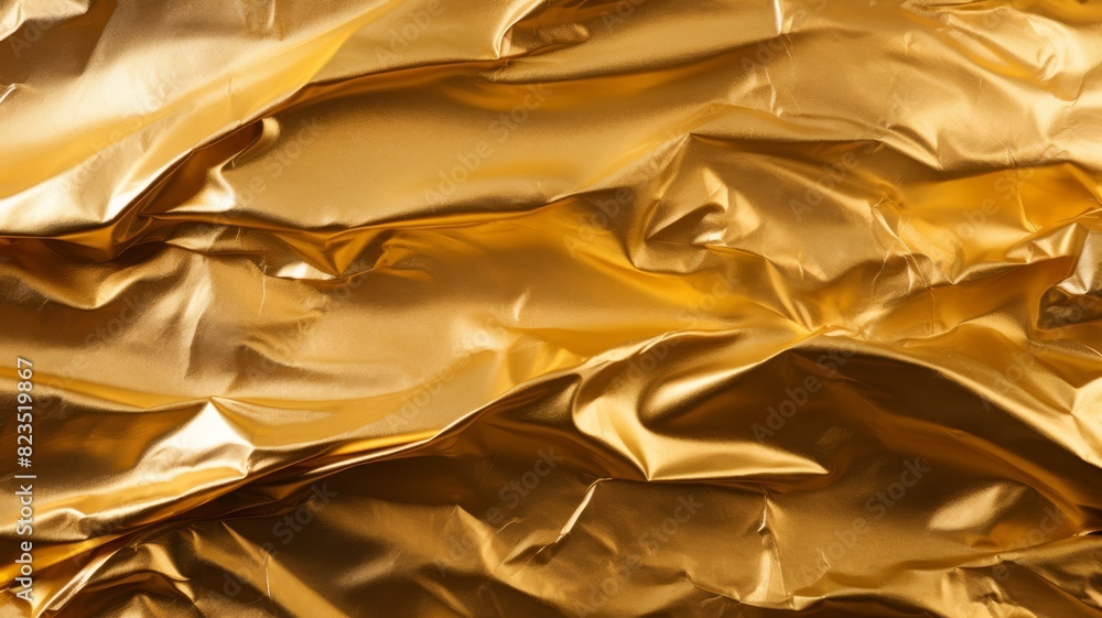 Crinkled gold foil texture, vibrant metallic golden color, perfect for design backgrounds, Crinkled gold foil texture, vibrant metallic golden color, perfect for design backgrounds,