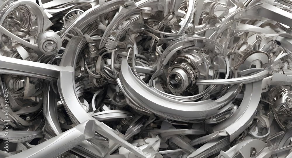 Digital 3D Render Abstract Mechanical Background Digital 3D Render Abstract Mechanical Background