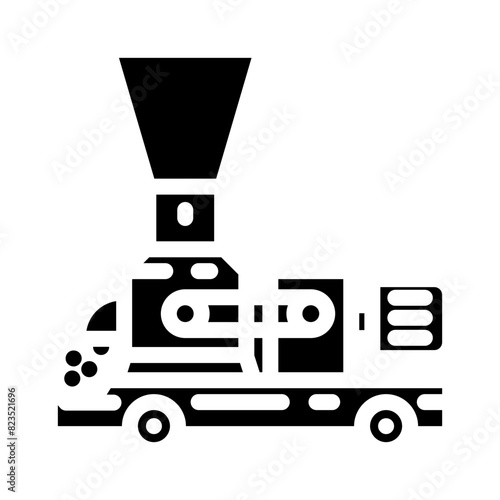 pellet mill wood pellets glyph icon vector. pellet mill wood pellets sign. isolated symbol illustration