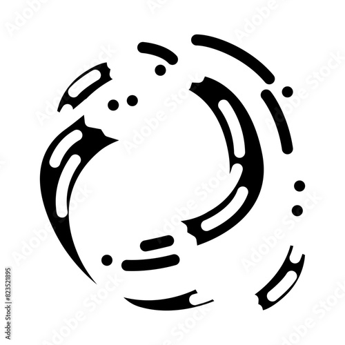 sawdust wood pellets glyph icon vector. sawdust wood pellets sign. isolated symbol illustration