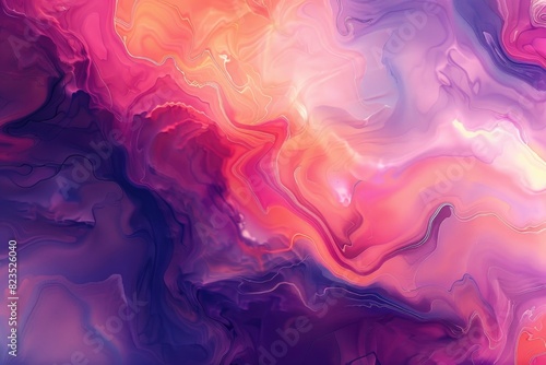 A beautiful abstract painting with pink and purple swirls. Perfect for artistic projects
