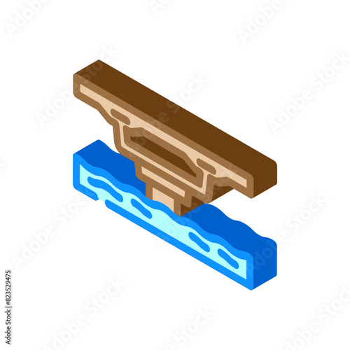 box girder bridge isometric icon vector. box girder bridge sign. isolated symbol illustration