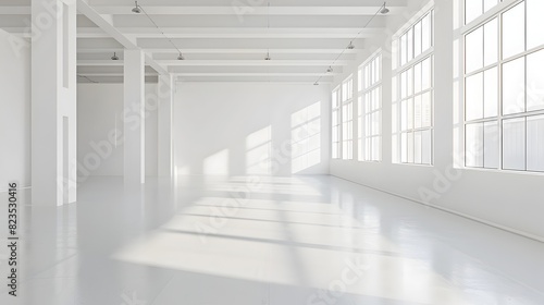 Minimalist White Room Bathed in Natural Light A Space for Unlimited Creative Innovation