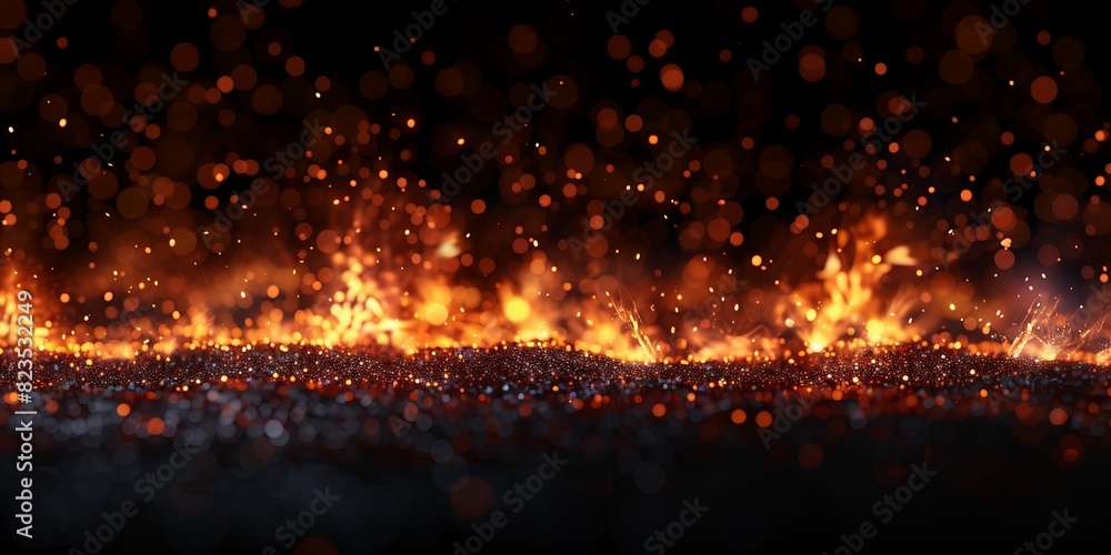 Fire texture on black background
