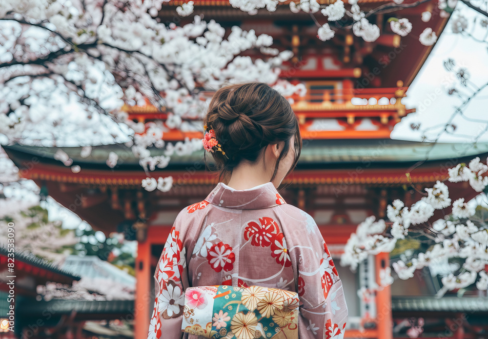 Japanese woman in traditional Kimono Japanese woman in traditional Kimono