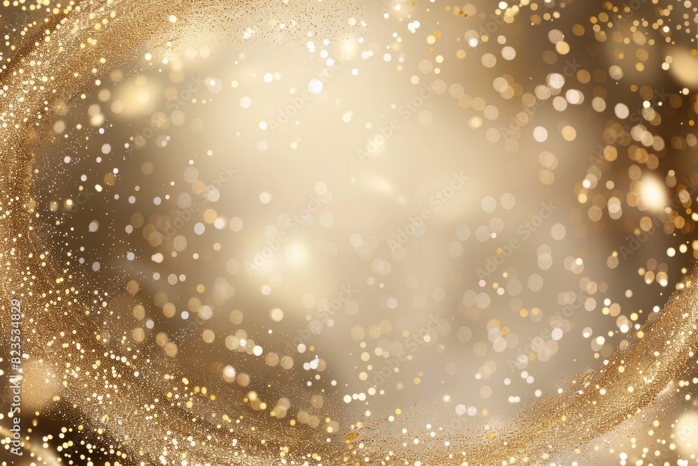 Elegant Gold and White Abstract Art with Glitter Details Elegant Gold and White Abstract Art with Glitter Details