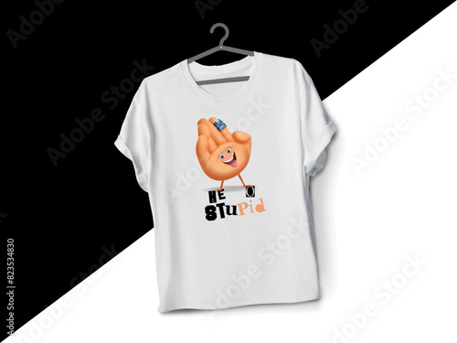 hello stupid
typography t-shirt design 