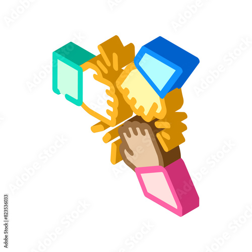 employee relations business process isometric icon vector. employee relations business process sign. isolated symbol illustration