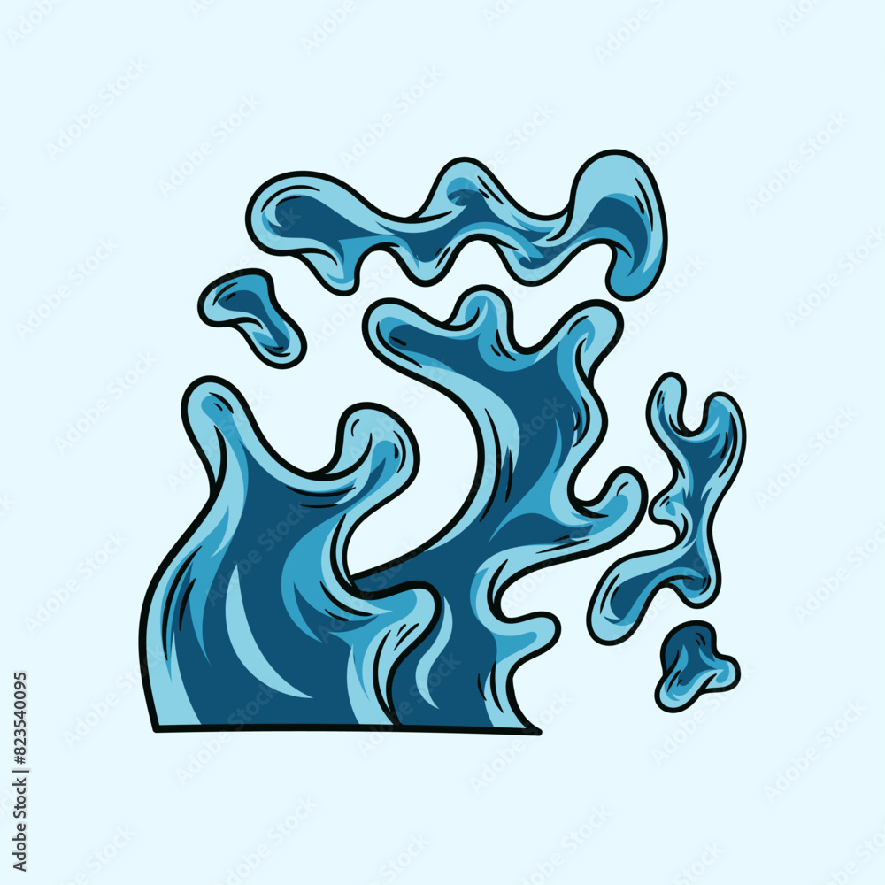 Water Wave abstract design. illustration vector Water Wave abstract design. illustration vector