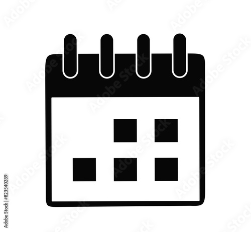 calendar icon vector with simple design.schedule icon