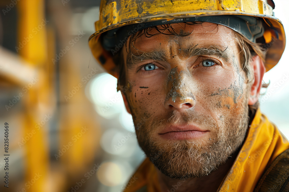 Photo of a Construction Worker, Generative AI Photo of a Construction Worker, Generative AI