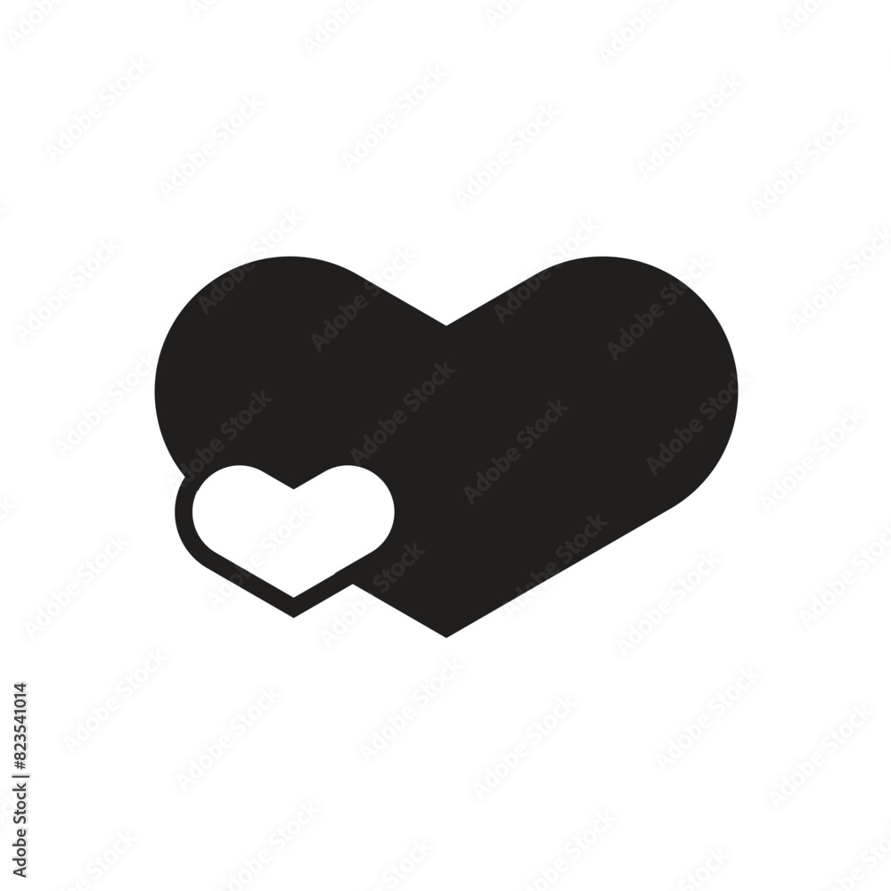 Heart icon in trendy flat design. Heart icon in trendy flat design.