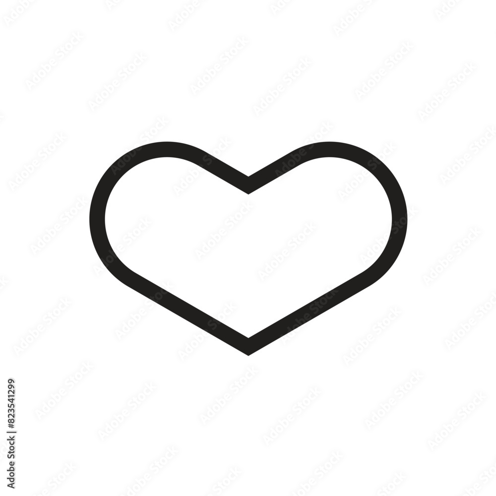Love icon in flat style with background. Love icon in flat style with background.