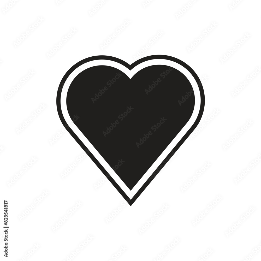 Heart icon in trendy flat design.