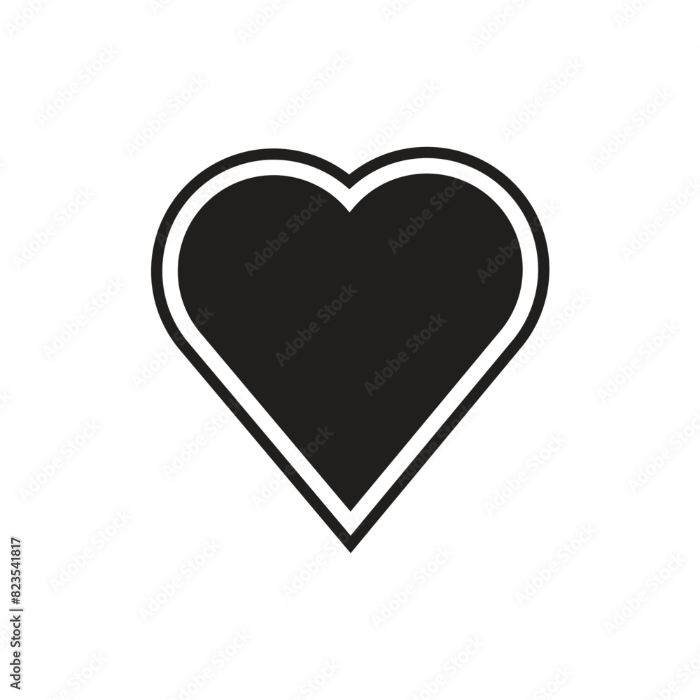 Heart icon in trendy flat design. Heart icon in trendy flat design.