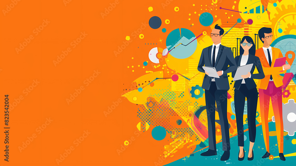 Business training web banner vector image Business training web banner vector image