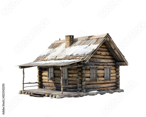 Cabin on transparent background