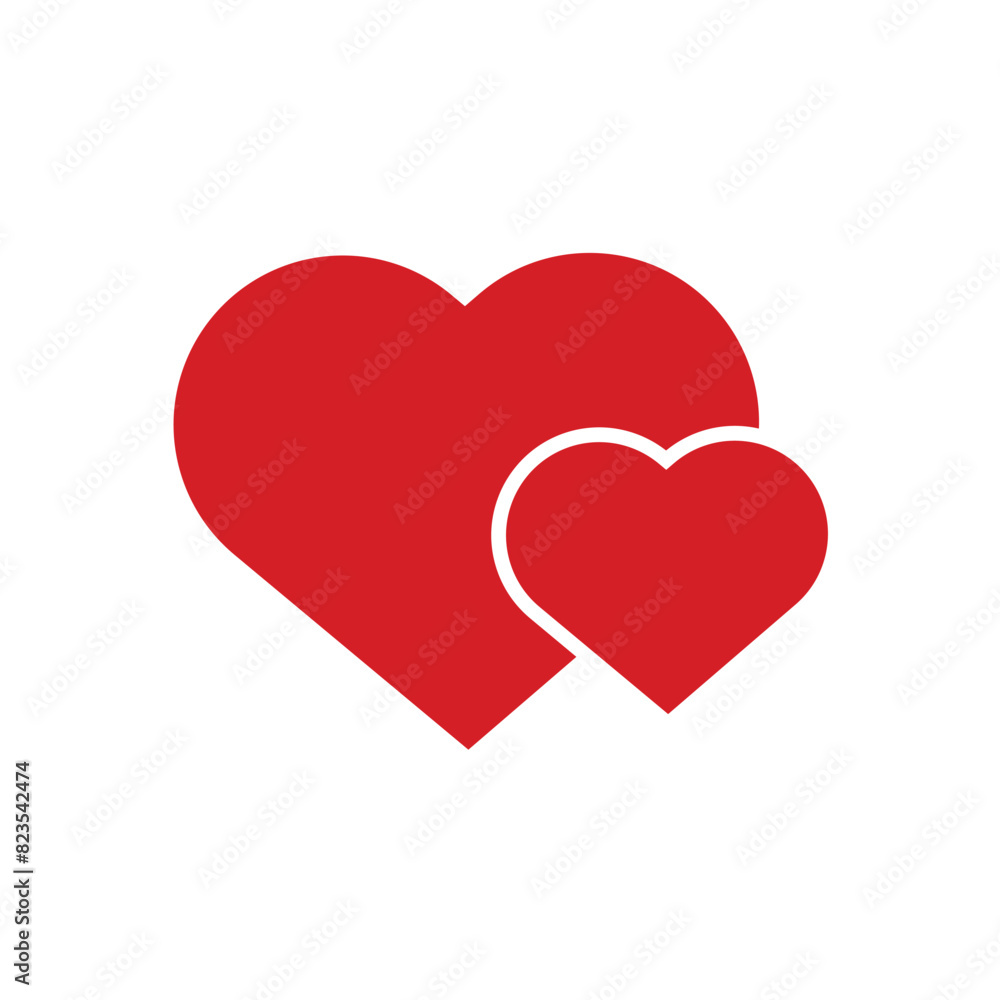 Flat Heart icon symbol vector Illustration. Flat Heart icon symbol vector Illustration.
