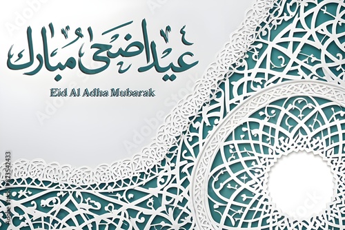 Illustration of Eid mubarak and Aid said. beautiful islamic and arabic background of calligraphy wishes Aid el fitre and el adha greeting moubarak and mabrok for Muslim Community festival.
