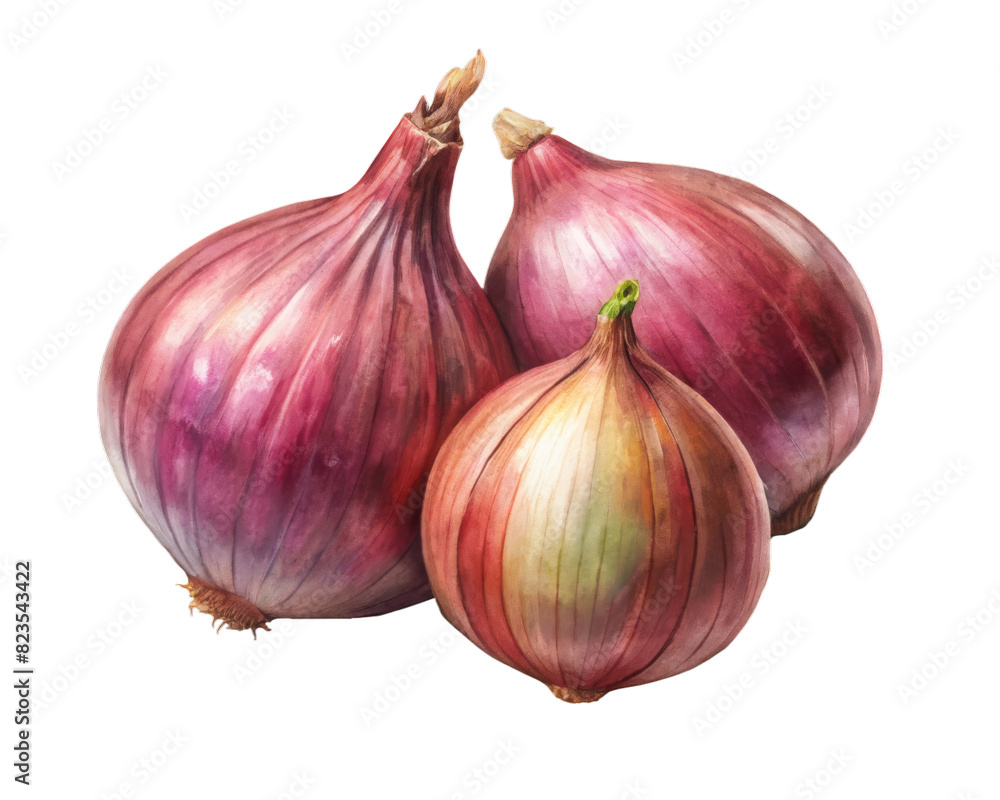 Obraz premium shallots on transparent background