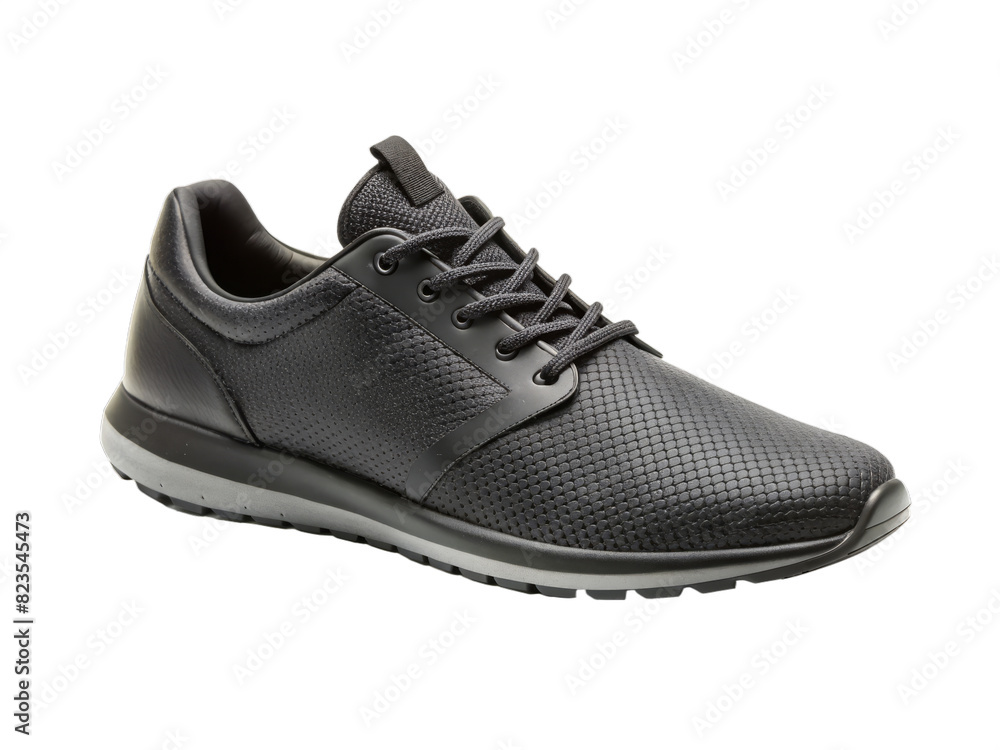 Single black shoes or sneakers Single black shoes or sneakers