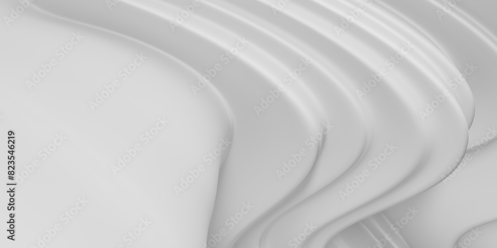 Obraz premium Abstract white pattern waves texture. Abstract liquid minimalist design