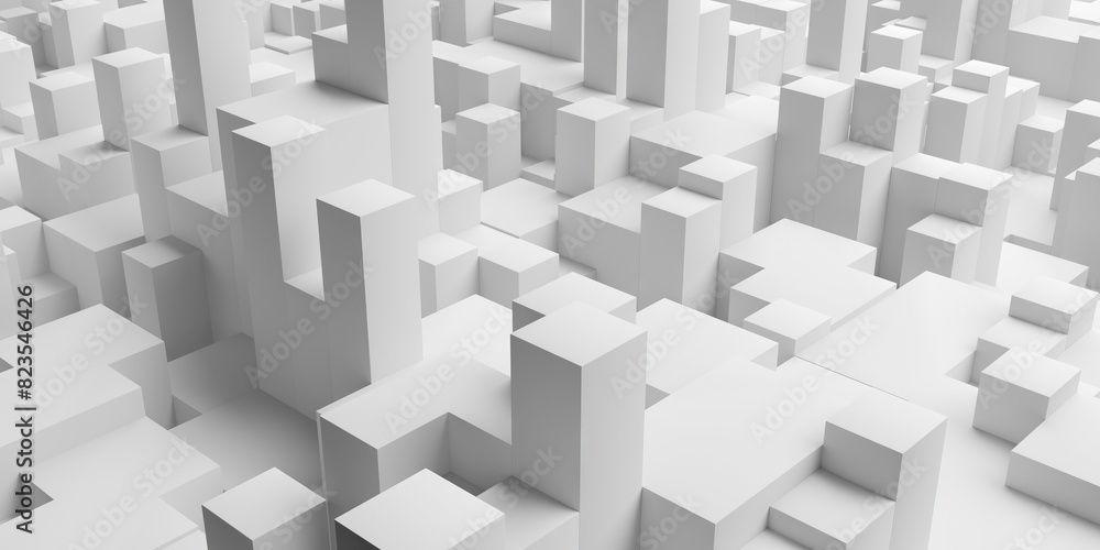 Random shifted white blocks background. Light bright clean wallpaper Random shifted white blocks background. Light bright clean wallpaper