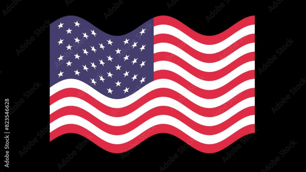 american flag icon waving looping animation cartoon american flag icon waving looping animation cartoon