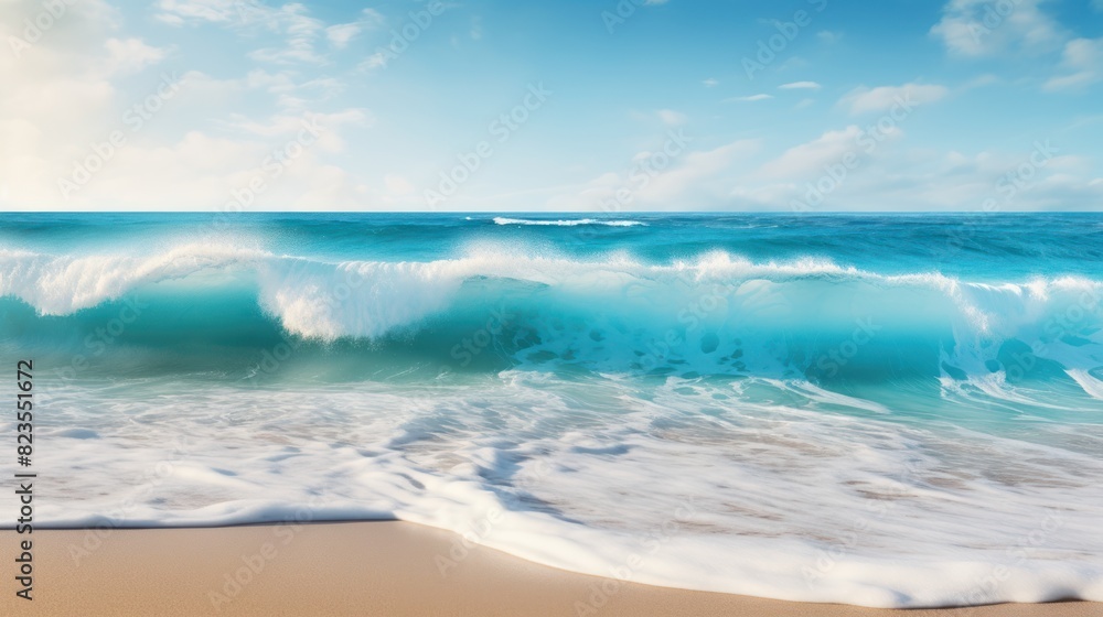 turquoise ocean waves crashing 
