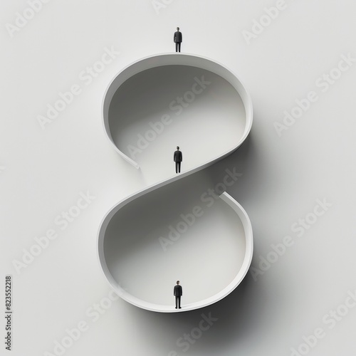 dimensional number 8 on a white background