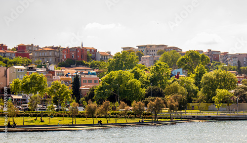 Photography panorama of the Fener, Balat Istanbul, Turkey