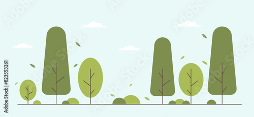 Garden green bush Vector set of vegetation bushes. Cartoon icon for decorate landscape park, backyard